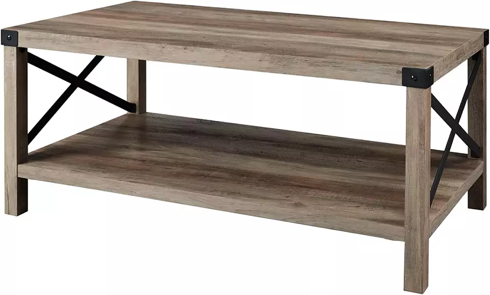 Coffee Table Set For Living Room Table With Storage Shelf Mdf Furniture With Metal Frame