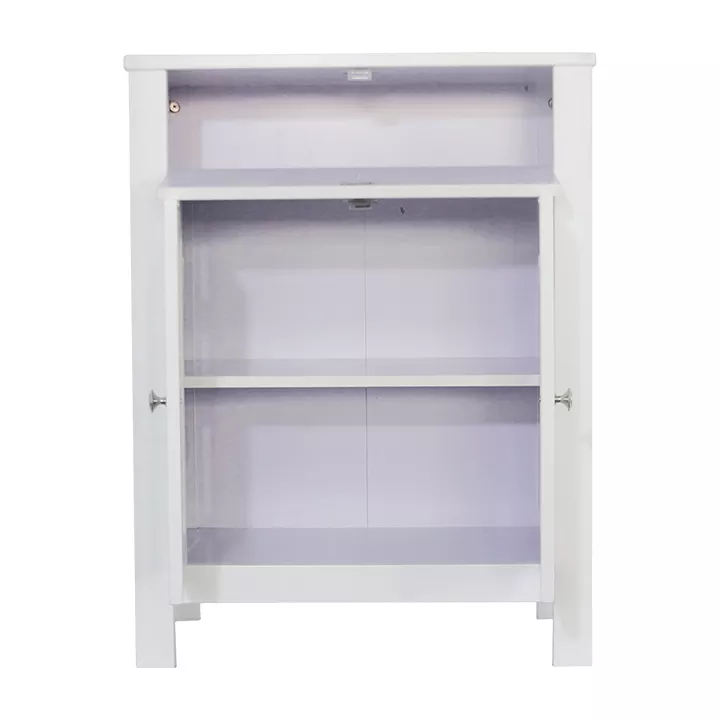 White country wooden furniture simple and fashionable double door locker living room storage cabinet
